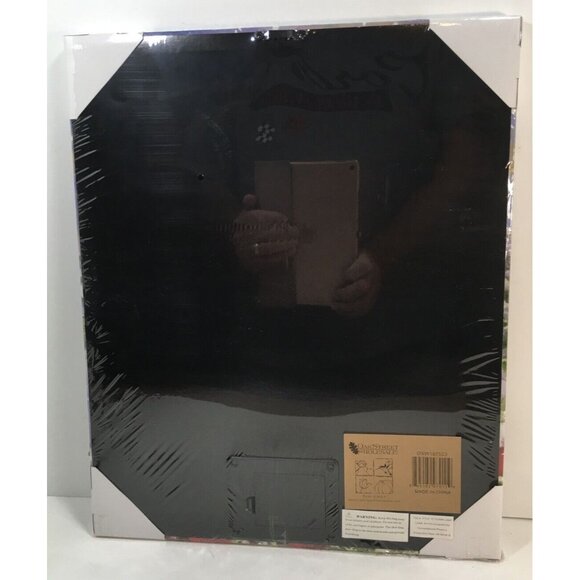 Snowy Cardinal Barn Fence Lighted LED Canvas Picture Art Home Timer 17 x 13.75 - Picture 2 of 4